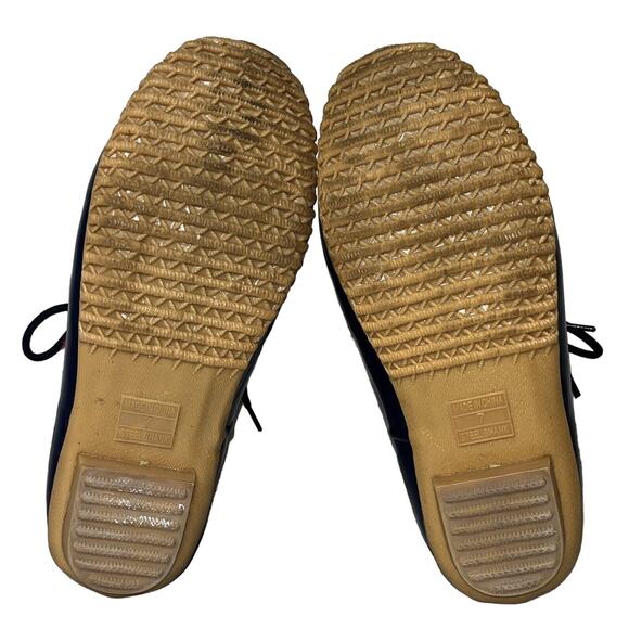 Khombu Women's Jazzy Snow Winter Duck Boots Size 7M Leather Sweater Steel Shank - Picture 8 of 9